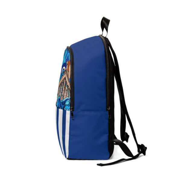 Hellenic Blues Unisex Fabric Backpack - Image 3