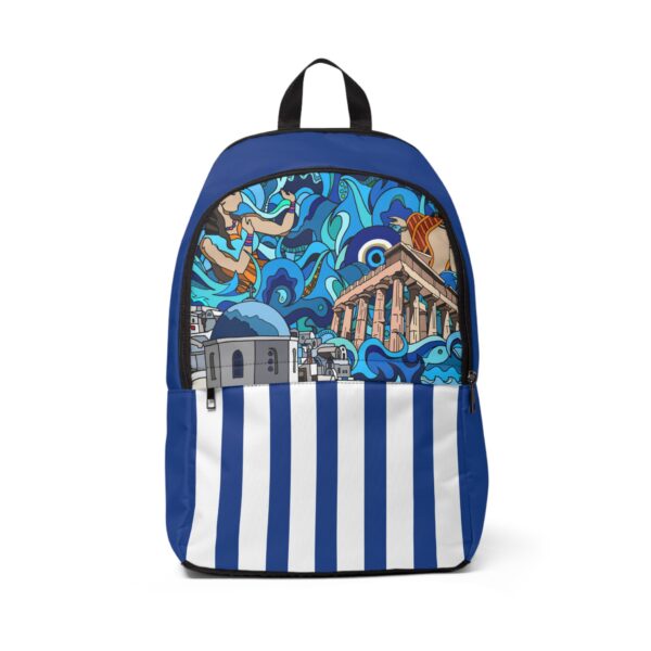 Hellenic Blues Unisex Fabric Backpack